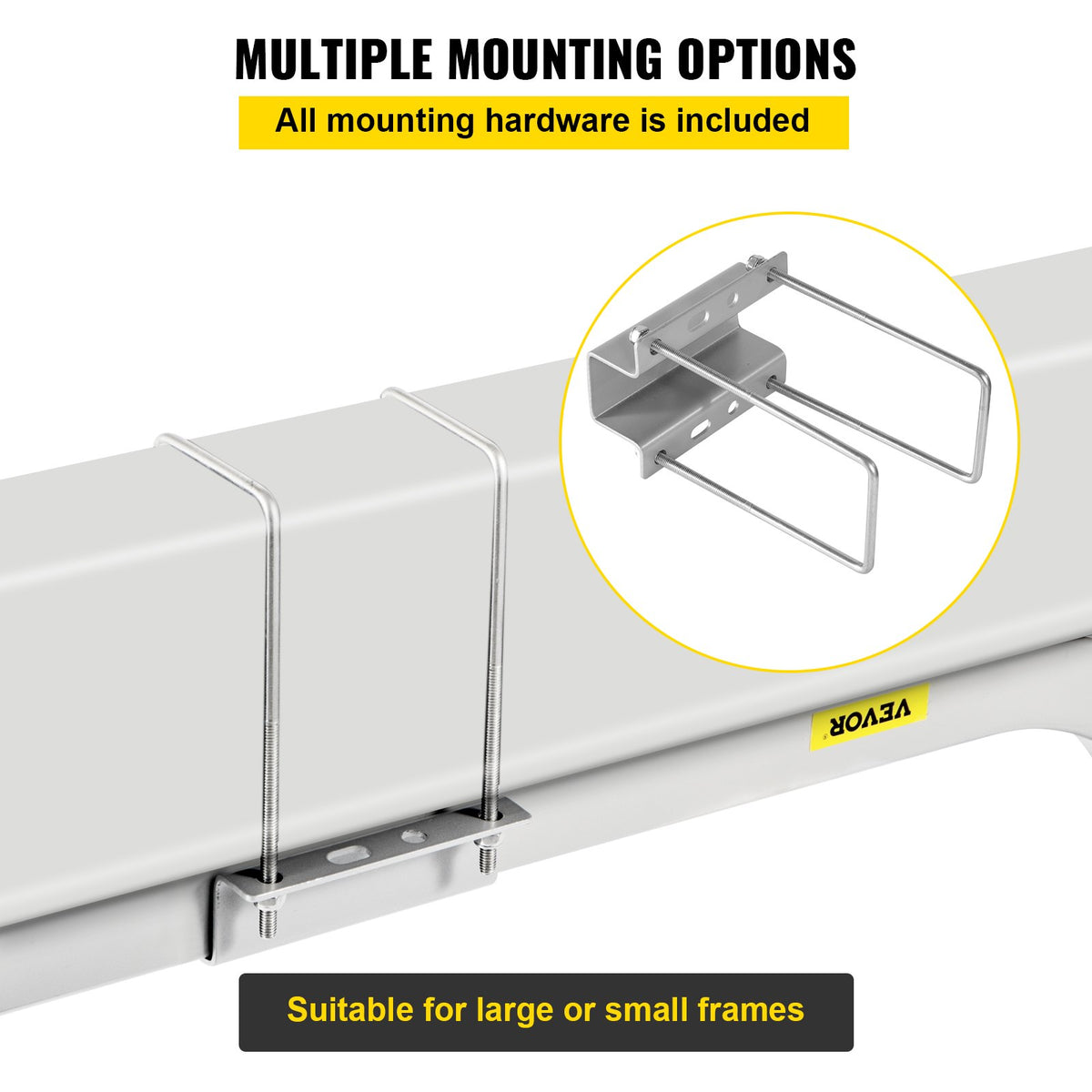 Boat Trailer Guides, 117 cm, Pair of Aluminium Guides, Stainless Steel with Adjustable Width, Mounting Hardware Included, Suitable for Jet Ski, Fishing and Sailing Boat Trailers
