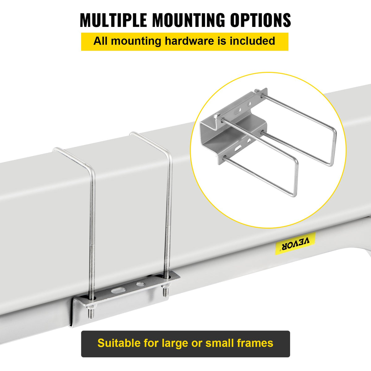 Boat Trailer Guide, 152 cm, 2 Steel Poles with White PVC Covers, All Fasteners Included, Suitable for Water Ski, Fishing and Sailing Boat Trailers