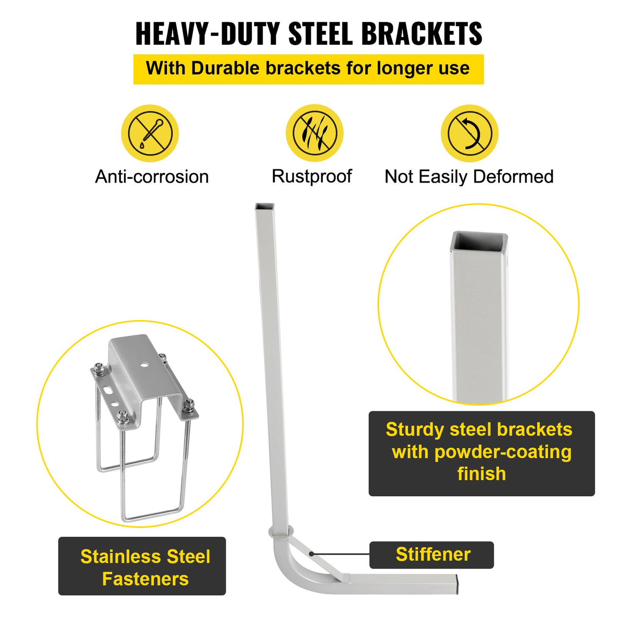 Boat Trailer Guide, 152 cm, 2 Steel Poles with White PVC Covers, All Fasteners Included, Suitable for Water Ski, Fishing and Sailing Boat Trailers
