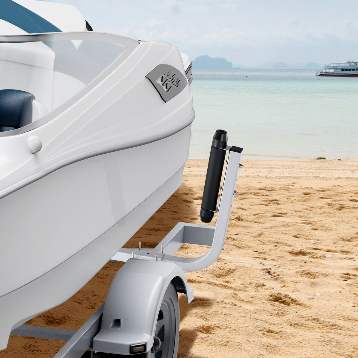 VEVOR Boat Trailer Guides, 52 cm Adjustable Design, 2 pcs, Galvanised Steel, with Rollers