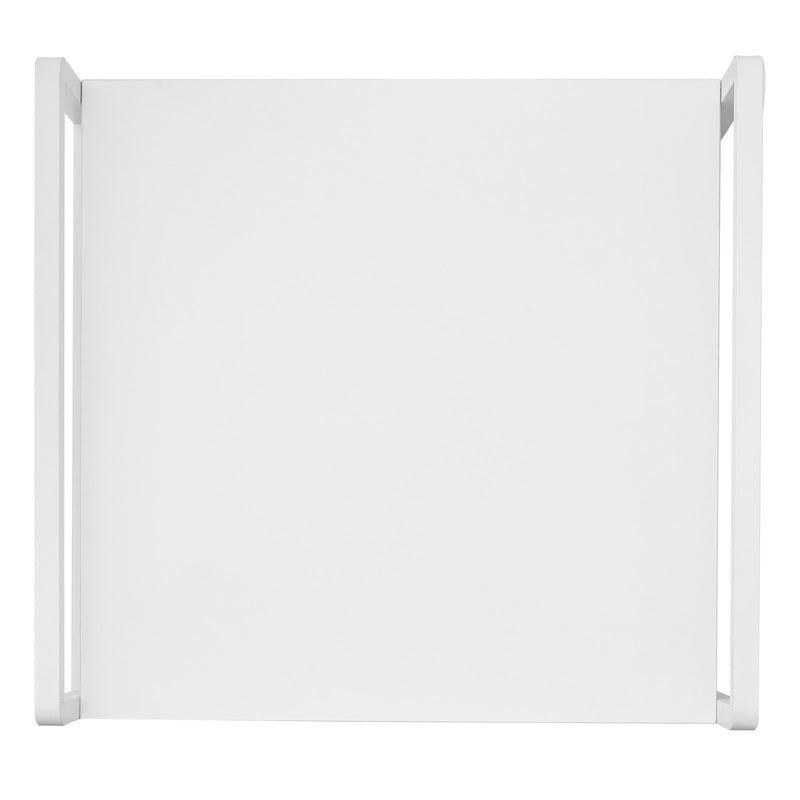 VEVOR Mini ledusskapja statīvs ar uzglabāšanu, 80 kg, balts, 2 atvilktnes