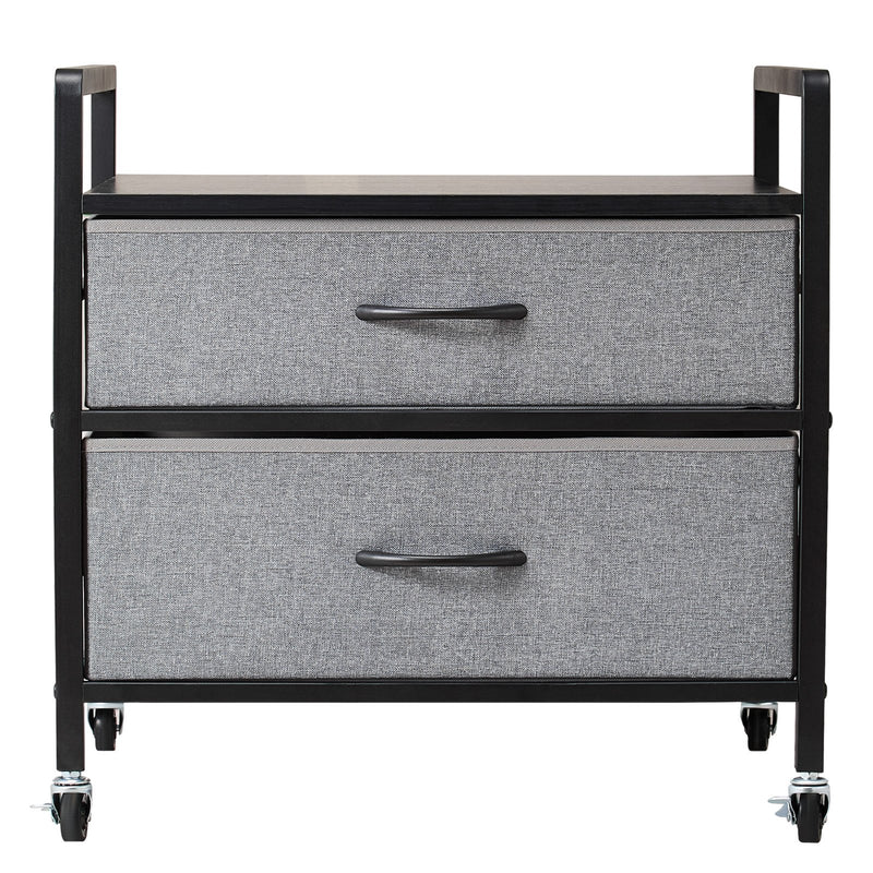 VEVOR Mini ledusskapja statīvs ar uzglabāšanu un 2 atvilktnēm, 80 kg, pelēks