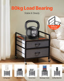 VEVOR Mini ledusskapja statīvs ar uzglabāšanu un 2 atvilktnēm, 80 kg, pelēks