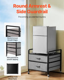 VEVOR Mini ledusskapja statīvs ar uzglabāšanu un 2 atvilktnēm, 80 kg, pelēks