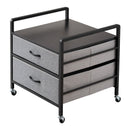 VEVOR Mini ledusskapja statīvs ar uzglabāšanu un 2 atvilktnēm, 80 kg, pelēks