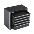 VEVOR 22 cm metāla instrumentu kaste ar 5 atvilktnēm, pārnēsājama tērauda kaste ar EVA ieliktņiem un PP kājiņām, izturīgs lodīšu gultņu mehānisms un pulverkrāsas pārklājums, melna