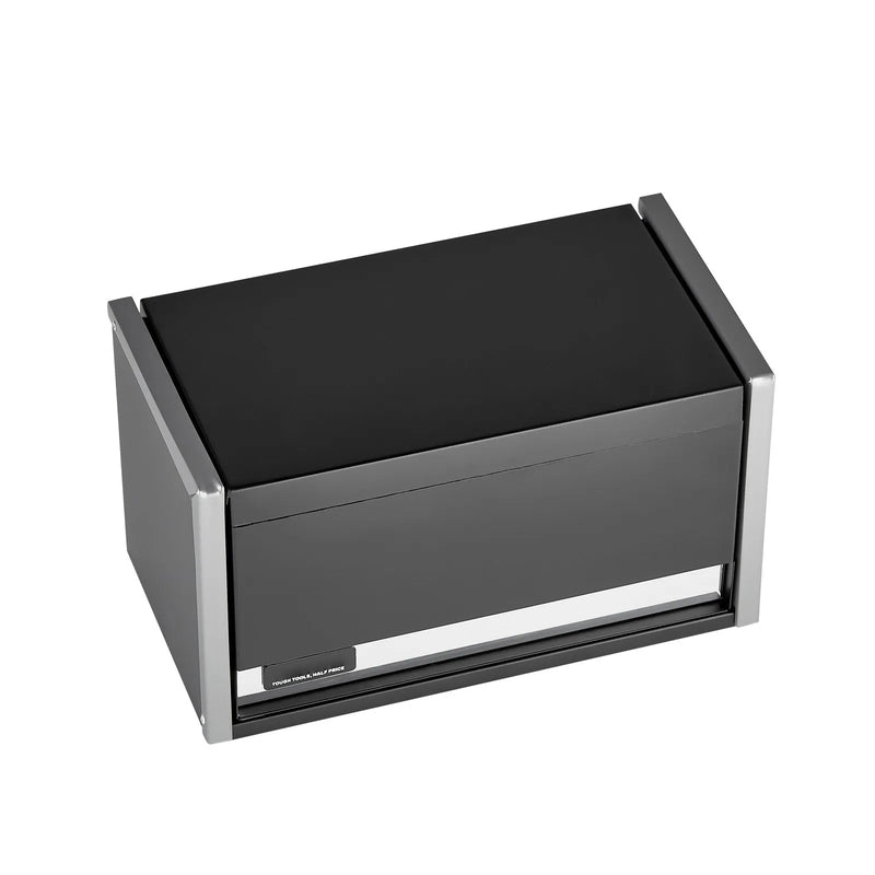 VEVOR 21,8 cm pārnēsājamā metāla instrumentu kaste ar 3 atvilktnēm, tērauda korpuss ar lodīšu gultņu mehānismu, EVA ieliktņiem un PP kājiņām, pulverkrāsas pārklājums, melna