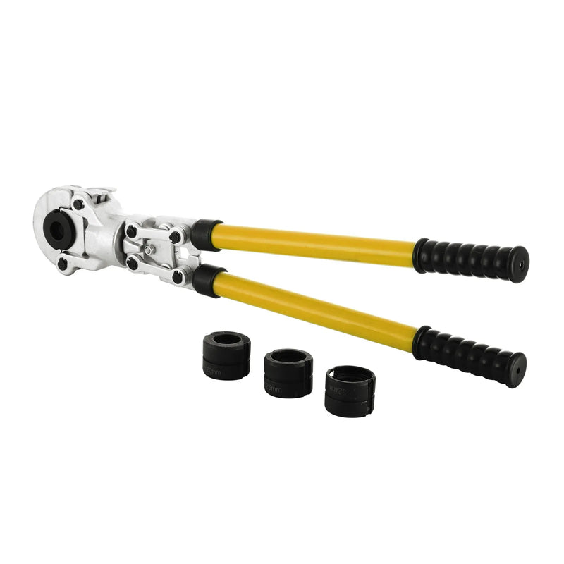 Cauruļu spailēšanas knaibles ar 6 uzgaļu komplektu, PEX presēšanas instruments 16–32 mm kompozītcaurulēm (Pex-Al-Pex, alumīnija kompozīts)