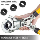 Cauruļu spailēšanas knaibles ar 6 uzgaļu komplektu, PEX presēšanas instruments 16–32 mm kompozītcaurulēm (Pex-Al-Pex, alumīnija kompozīts)