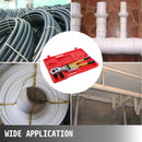 Cauruļu spailēšanas knaibles ar 6 uzgaļu komplektu, PEX presēšanas instruments 16–32 mm kompozītcaurulēm (Pex-Al-Pex, alumīnija kompozīts)