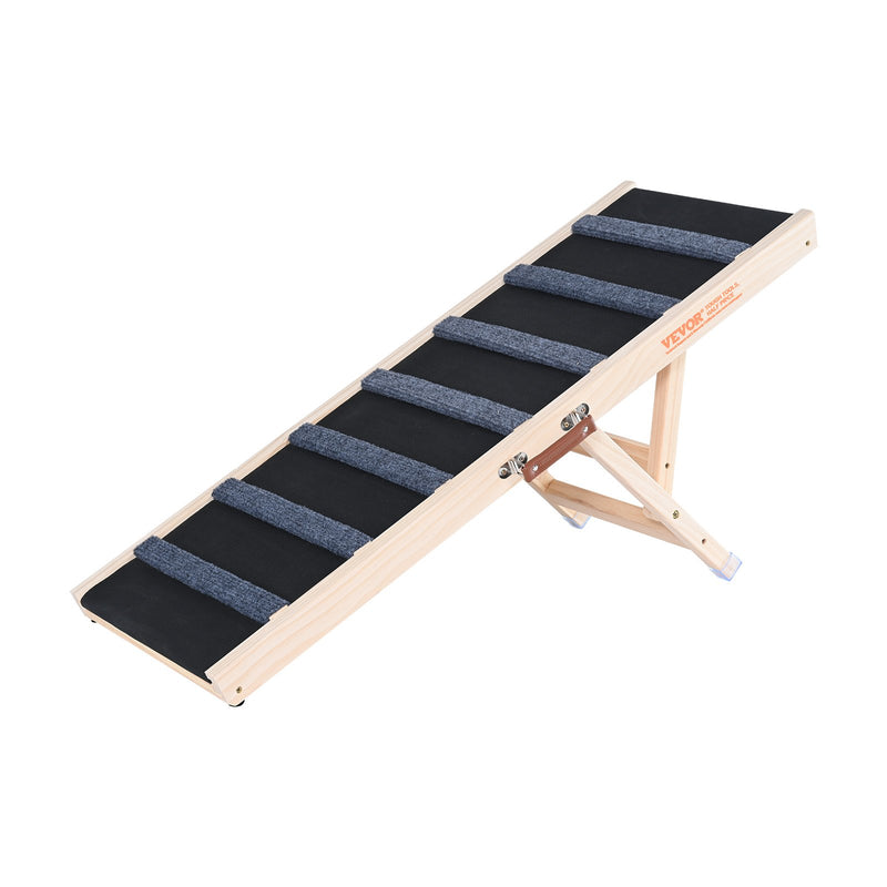 VEVOR Salokāma suņu rampa, regulējama koka rampa suņiem un kaķiem, 100 cm gara, regulējama no 38 cm līdz 56 cm