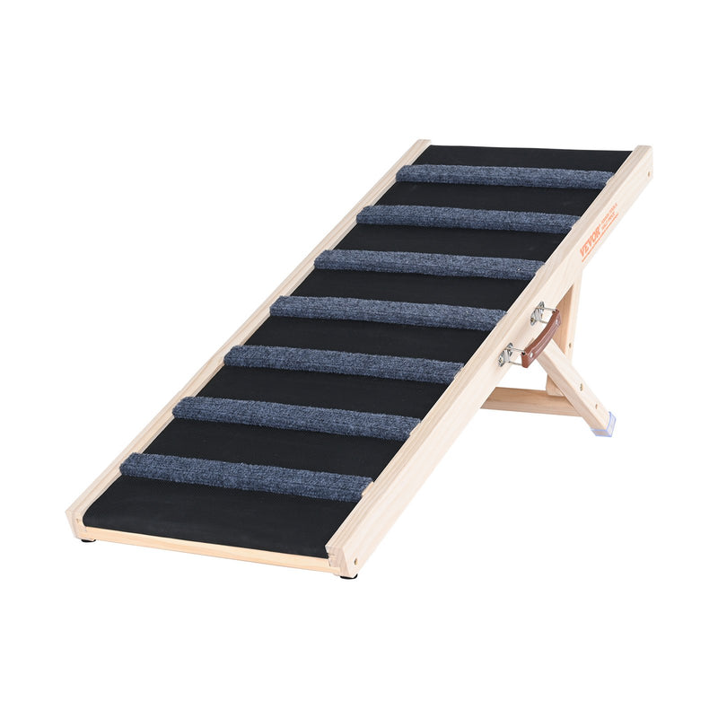 VEVOR Salokāma suņu rampa, regulējama koka rampa suņiem un kaķiem, 100 cm gara, regulējama no 38 cm līdz 56 cm