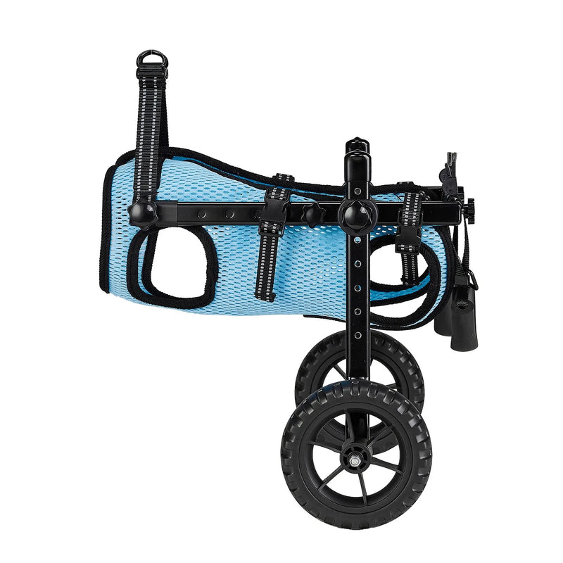 VEVOR suņu ratiņi aizmugurējām kājām, regulējami 2 riteņi, viegls suņu ratiņš ar triecienus absorbējošiem riteņiem, mobilitātes atbalsts invalīdiem un traumētiem suņiem līdz 10 kg, maziem suņiem