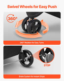 VEVOR Saliekams mājdzīvnieku ratiņkrēsls ar 3 riteņiem un bremzi, līdz 15,9 kg