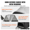 VEVOR mājdzīvnieku ratiņi ar 4 riteņiem un bremzēm, kravnesība līdz 16 kg, suņu/kaķu ratiņi ar noņemamu pārnēsājamo grozu, uzglabāšanas grozu un dzērienu turētāju, piemēroti ceļošanai, melni/tumši pelēki