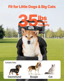 VEVOR mājdzīvnieku ratiņi, kravnesība līdz 16 kg, salokāmi suņu/kaķu ratiņi ar 4 riteņiem, noņemamu pārnēsājamo ieliktni un sieta logiem, pārnēsājams dzīvnieku ratiņš ar bremzi maziem un vidējiem mājdzīvniekiem