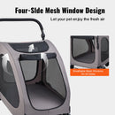 VEVOR četrriteņu mājdzīvnieku ratiņi suņiem, nēsātājs ar 160 lbs / 72,5 kg svara kapacitāti, pārnēsājams