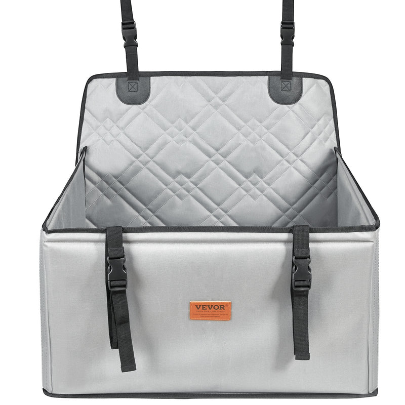 VEVOR Paaugstinātais auto sēdeklis suņiem līdz 18 kg, 600 x 500 x 190 mm, pelēks
