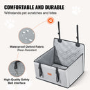 VEVOR Paaugstinātais auto sēdeklis suņiem līdz 18 kg, 600 x 500 x 190 mm, pelēks