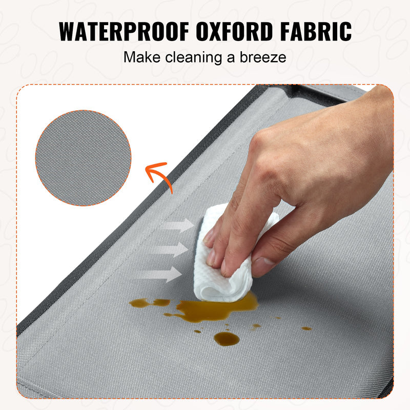 VEVOR Paaugstinātais auto sēdeklis suņiem līdz 18 kg, 600 x 500 x 190 mm, pelēks