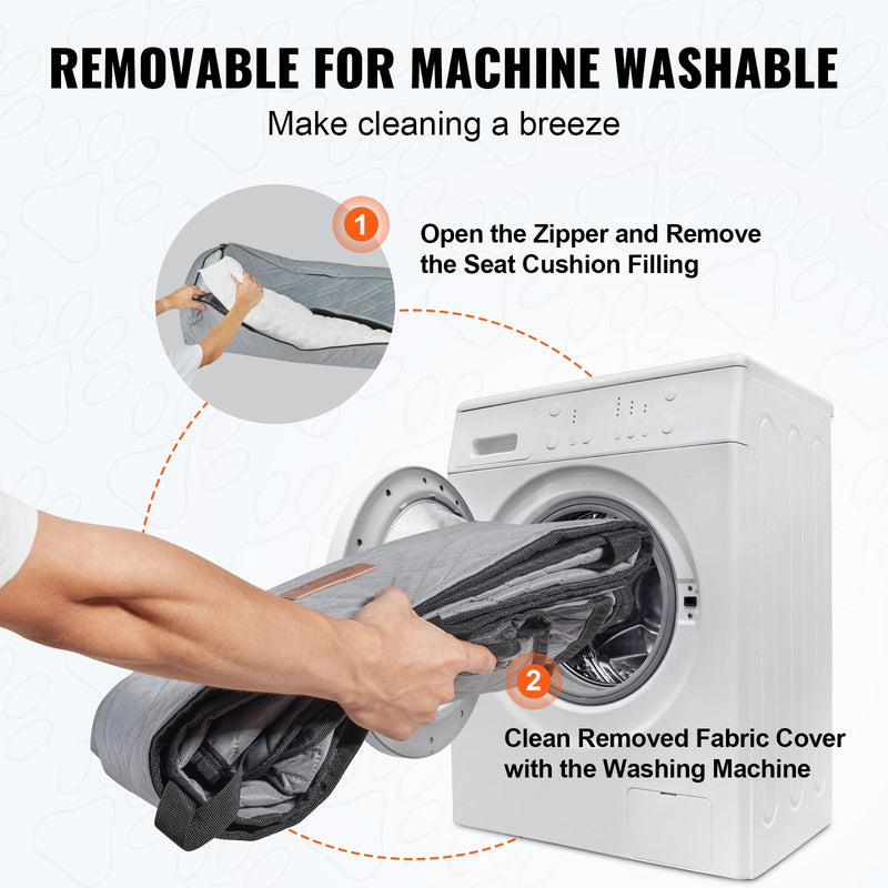 VEVOR suņu paaugstinātais auto sēdeklis vidējiem un lieliem suņiem līdz 45 kg, pelēks