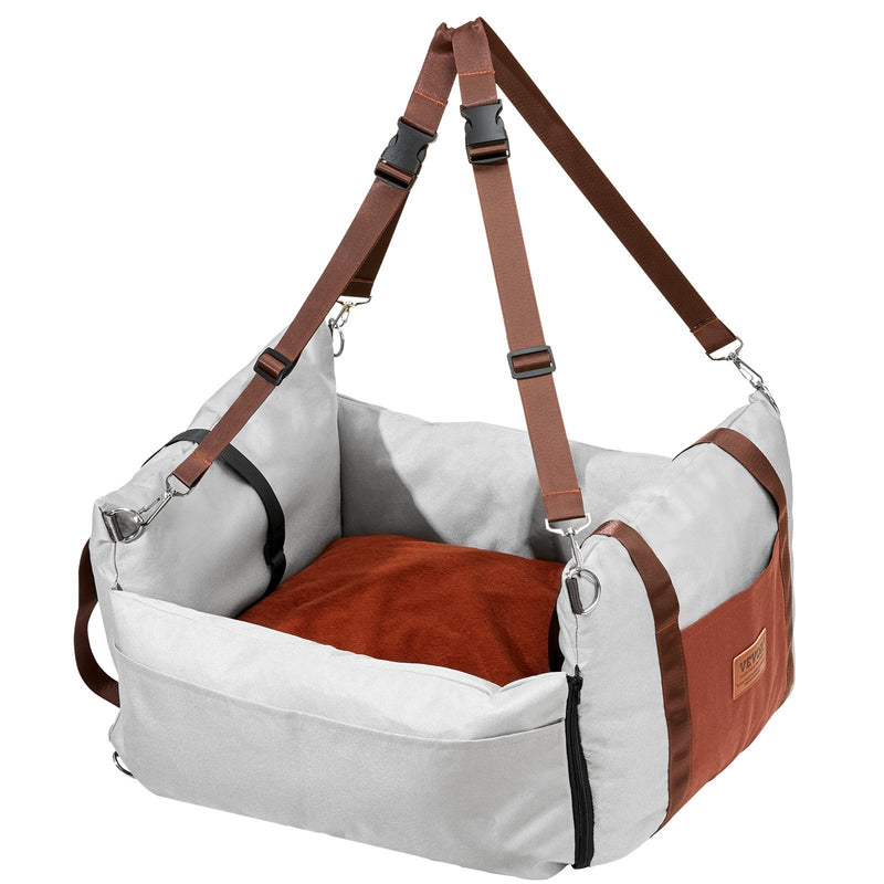 VEVOR Paaugstinātais auto sēdeklis suņiem līdz 11 kg, pelēks