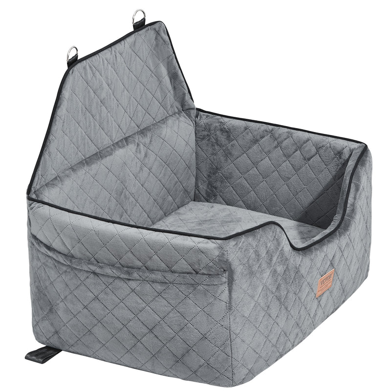 VEVOR Paaugstinātais auto sēdeklis suņiem līdz 25 kg, pelēks