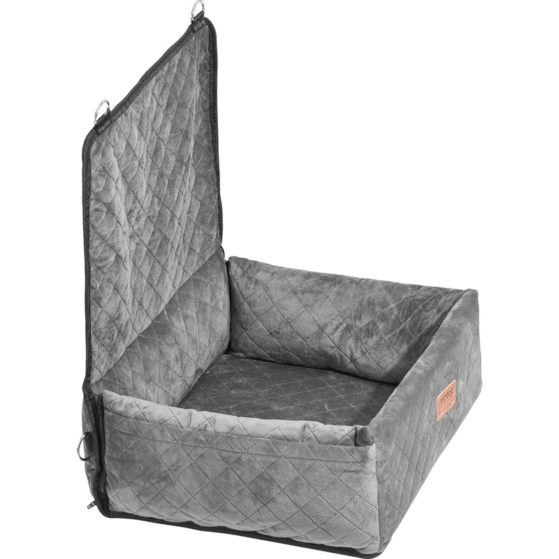 VEVOR Paaugstinātais auto sēdeklis suņiem līdz 18 kg, pelēks