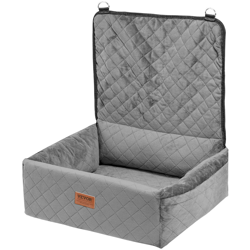 VEVOR Paaugstinātais auto sēdeklis suņiem līdz 18 kg, pelēks