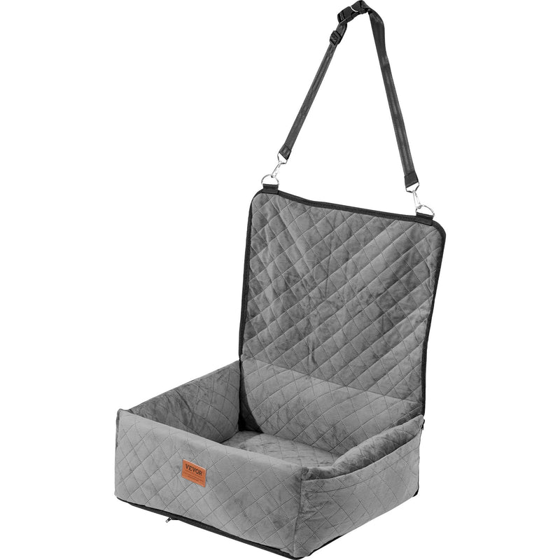 VEVOR Paaugstinātais auto sēdeklis suņiem līdz 18 kg, pelēks