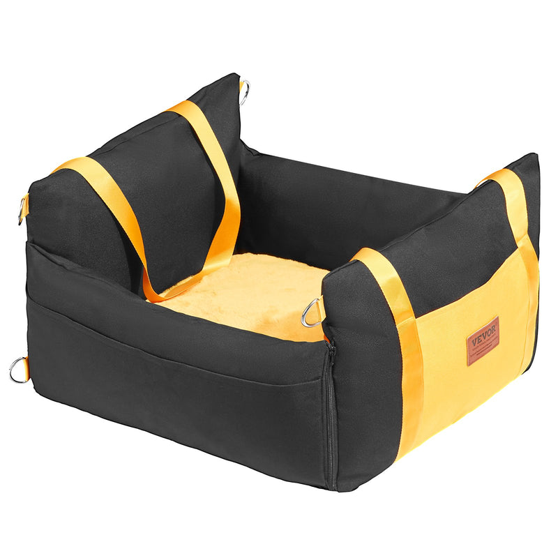 VEVOR paaugstinātais auto sēdeklis mājdzīvniekiem, piemērots maziem suņiem līdz 11 kg, melnā krāsā.