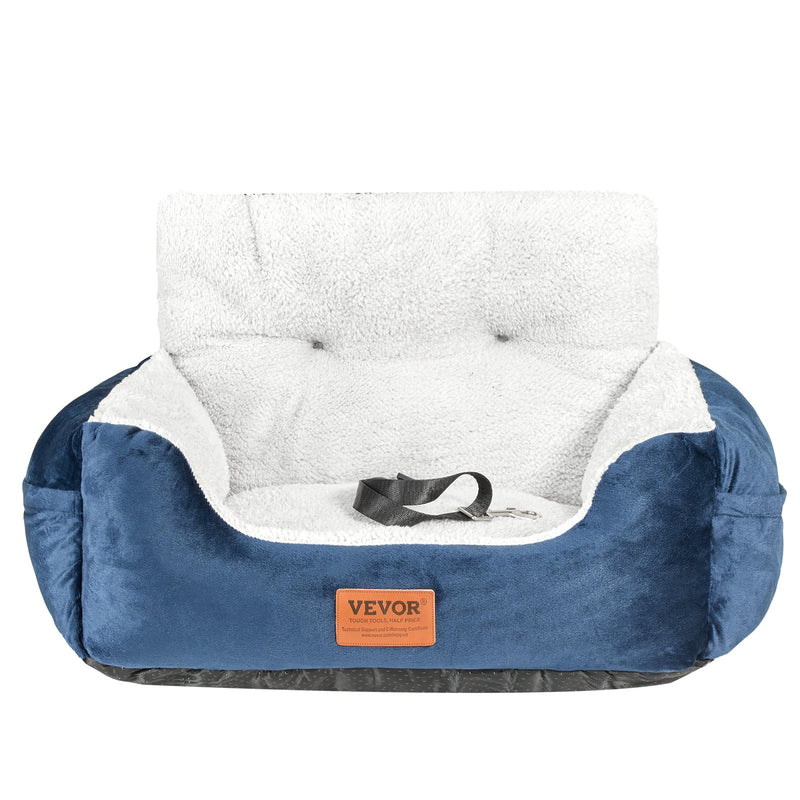 VEVOR paaugstinātais auto sēdeklis suņiem līdz 9 kg, zils + pelēks