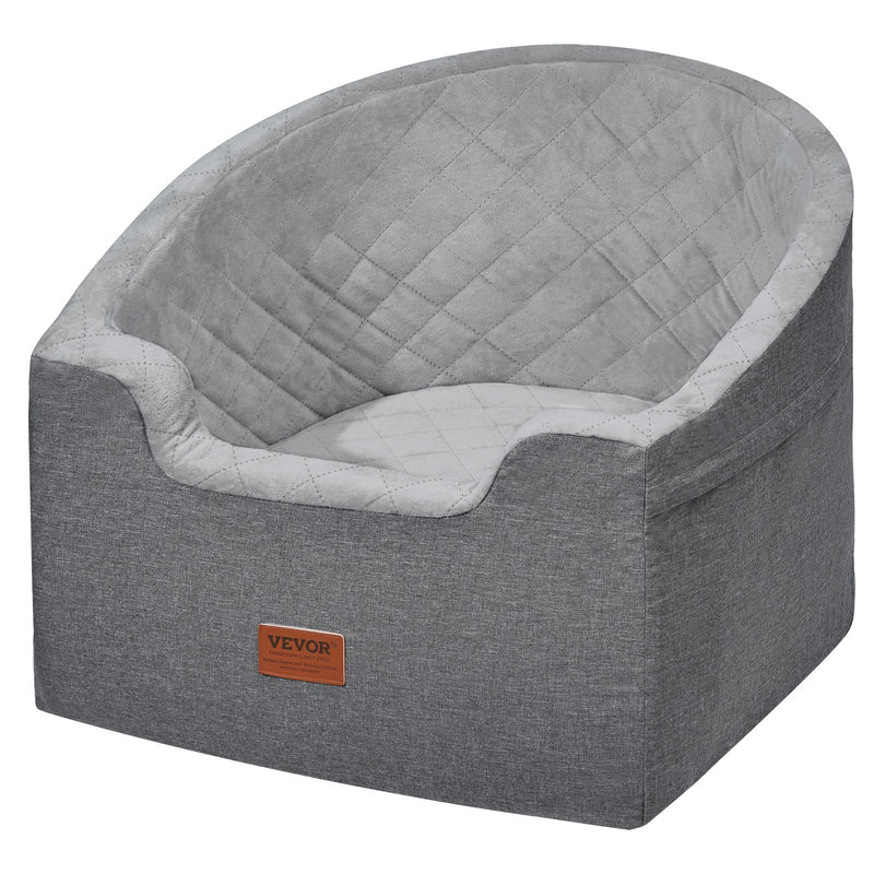 VEVOR Paaugstinātais auto sēdeklis suņiem līdz 25 kg, pelēks