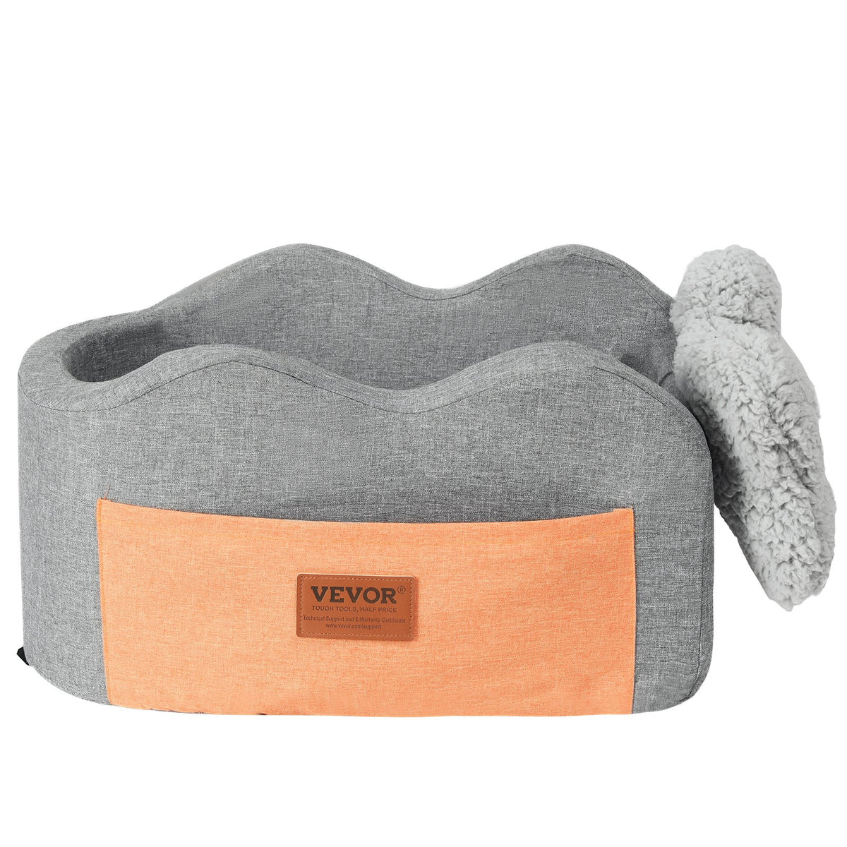 VEVOR Elevated Dog Car Seat for Small Dogs up to 3.6 kg, Centre Console Mounted, Grey