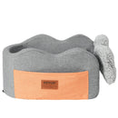 VEVOR paaugstinātais auto sēdeklis maziem suņiem līdz 3,6 kg, novietojams uz centrālās konsoles, pelēks