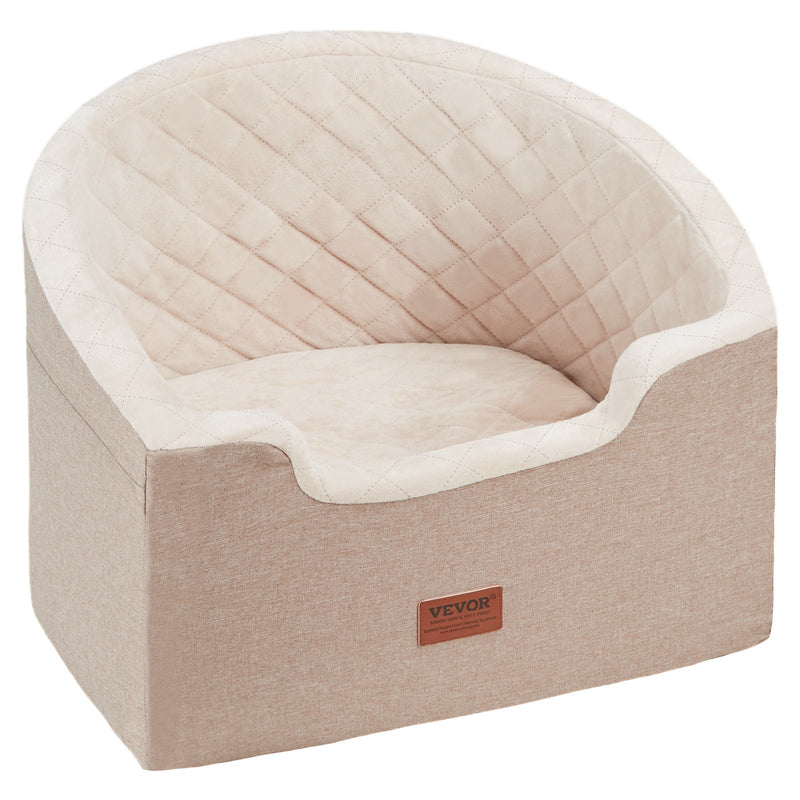 VEVOR sēdeklis automašīnai vidējiem un lieliem suņiem līdz 25 kg brūnā krāsā