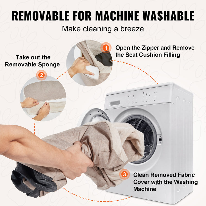 VEVOR sēdeklis automašīnai vidējiem un lieliem suņiem līdz 25 kg brūnā krāsā