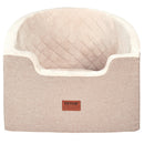 VEVOR sēdeklis automašīnai vidējiem un lieliem suņiem līdz 25 kg brūnā krāsā