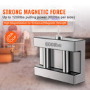 VEVOR magnētiskās makšķerēšanas komplekts ar 545 kg vilkmes spēku, dubultpusējs, Ø 75 mm, ar virvi, āķi, cimdiem, ūdensdrošu futrāli, vītņstiprinātāju un acu skrūvi