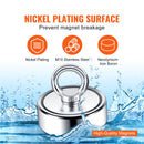 VEVOR magnētiskās makšķerēšanas komplekts ar 545 kg vilkmes spēku, dubultpusējs, Ø 75 mm, ar virvi, āķi, cimdiem, ūdensdrošu futrāli, vītņstiprinātāju un acu skrūvi