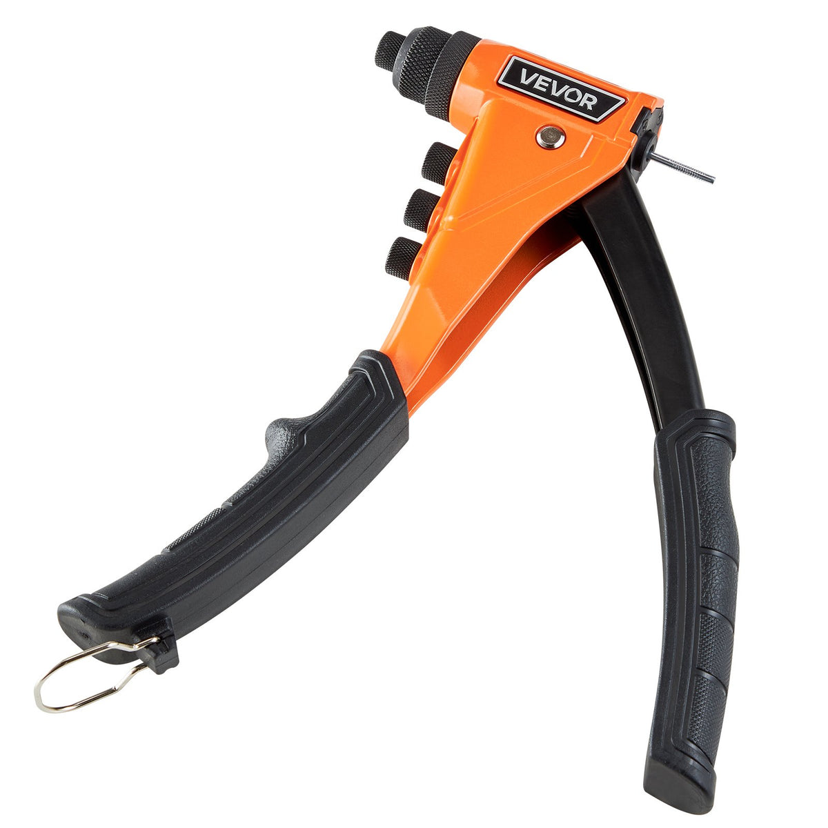 VEVOR Hand Rivet Gun with 200 Blind Rivets, 4 Interchangeable Nozzles and 4 Drill Bits, with Portable Case, for Metal and Auto Work