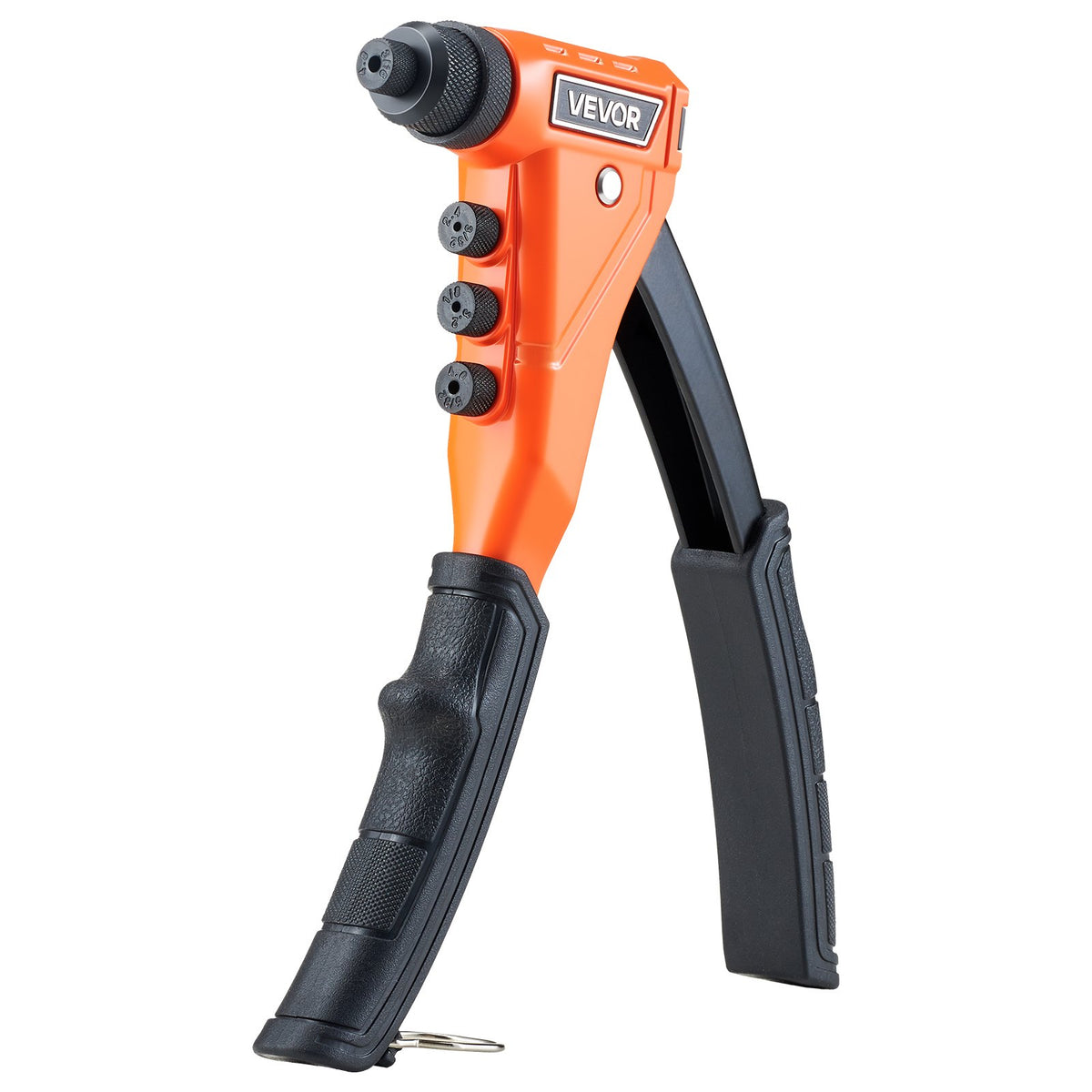 VEVOR Hand Rivet Gun with 200 Blind Rivets, 4 Interchangeable Nozzles and 4 Drill Bits, with Portable Case, for Metal and Auto Work