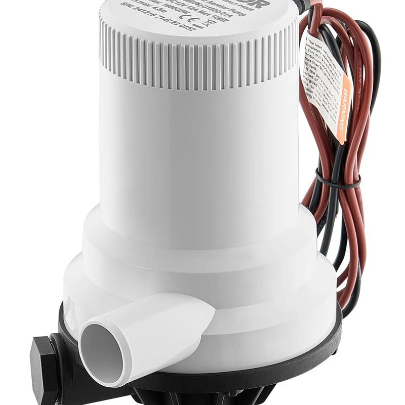 VEVOR 12 V laivas dzīvo zivju tvertnes aeratora sūknis, plūsma 101 l/min, taisnas konstrukcijas sūknis ar dubultu ieplūdi, korozijizturīgs ABA korpuss un noņemama motora kasetne, piemērots saldūdenim un sālsūdenim