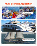 VEVOR 12 V laivas dzīvo zivju tvertnes aeratora sūknis, plūsma 101 l/min, taisnas konstrukcijas sūknis ar dubultu ieplūdi, korozijizturīgs ABA korpuss un noņemama motora kasetne, piemērots saldūdenim un sālsūdenim