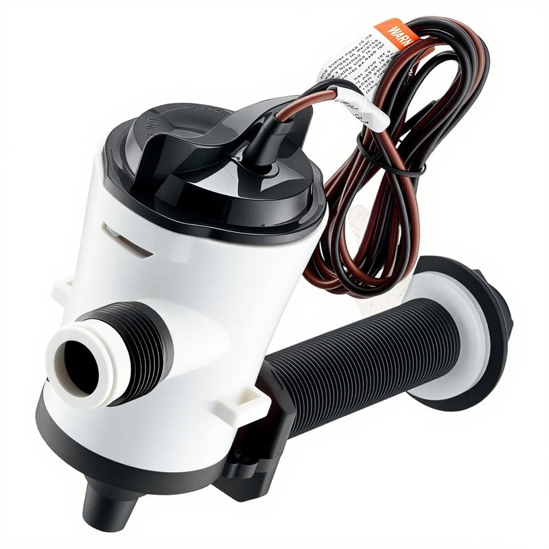 VEVOR 12 V laivas dzīvo zivju tvertnes aeratora sūknis, plūsma 50 l/min, 90° konstrukcija ar noņemamu motoru, korozijizturīgs iegremdējams ēsmas tvertnes sūknis, piemērots saldūdenim un sālsūdenim