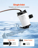 VEVOR 12 V laivas dzīvo zivju tvertnes aeratora sūknis, plūsma 50 l/min, 90° konstrukcija ar noņemamu motoru, korozijizturīgs iegremdējams ēsmas tvertnes sūknis, piemērots saldūdenim un sālsūdenim