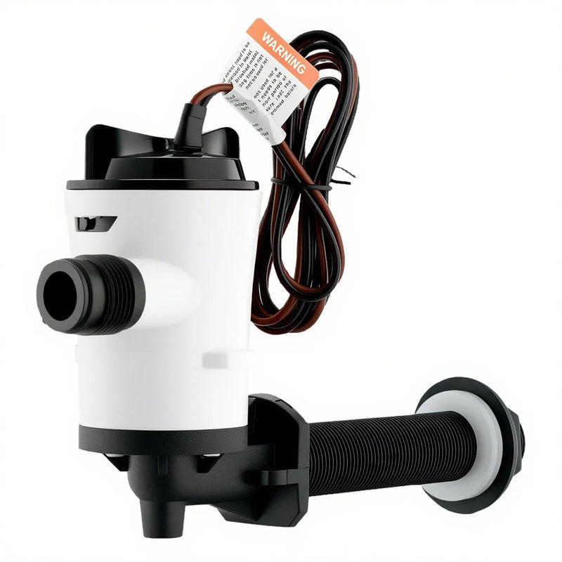 VEVOR 12 V laivas dzīvo zivju tvertnes aeratora sūknis, plūsma 50 l/min, 90° konstrukcija ar noņemamu motoru, korozijizturīgs iegremdējams ēsmas tvertnes sūknis, piemērots saldūdenim un sālsūdenim
