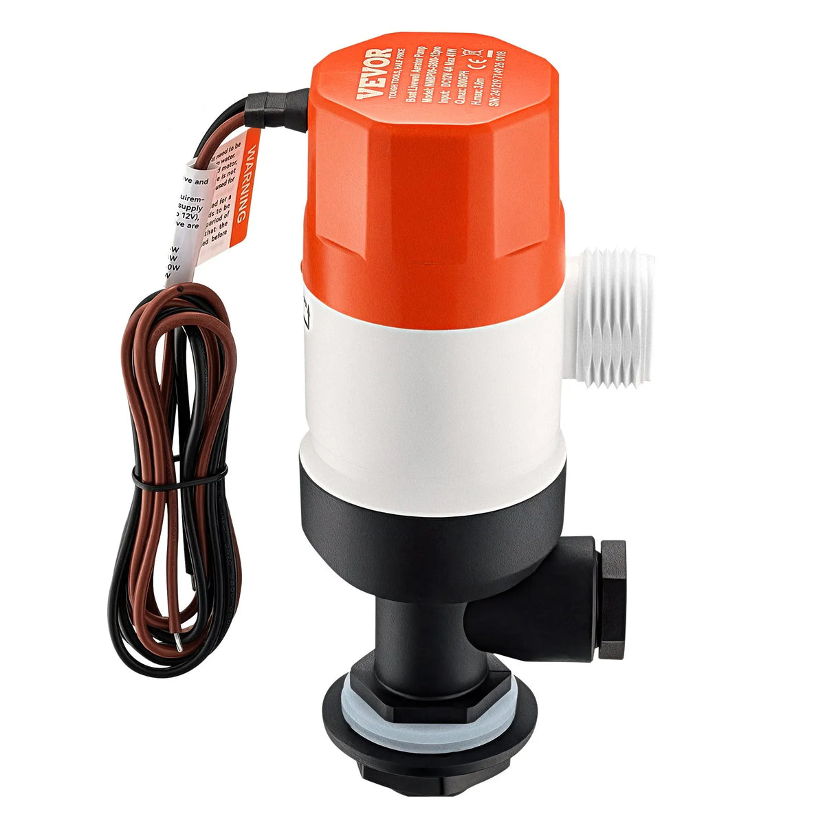 VEVOR Straight Structure Live Fish Tank Aerator Pump, 50 l/min Flow Rate, Dual Inlet, Corrosion-Resistant ABA Housing and Removable Motor Cartridge, Suitable for Freshwater and Saltwater