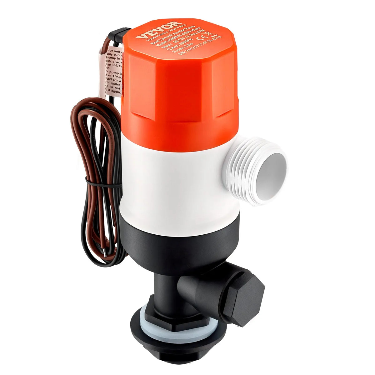 VEVOR Straight Structure Live Fish Tank Aerator Pump, 50 l/min Flow Rate, Dual Inlet, Corrosion-Resistant ABA Housing and Removable Motor Cartridge, Suitable for Freshwater and Saltwater