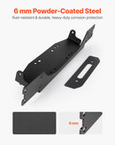 Vinčas stiprinājums piekabes āķim Jeep Wrangler JL/JLU un Gladiator JT modeļiem (2018–2023), 2 montāžas atveres, pulverkrāsots tērauds, melns